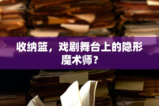 收纳篮，戏剧舞台上的隐形魔术师？