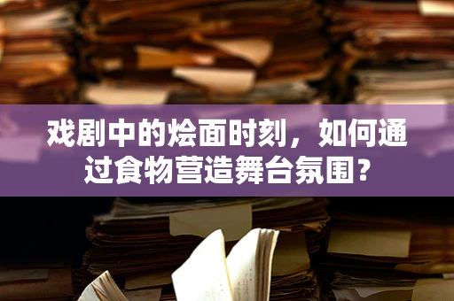 戏剧中的烩面时刻，如何通过食物营造舞台氛围？