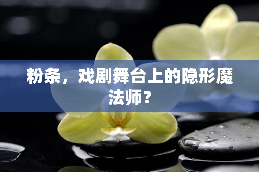 粉条，戏剧舞台上的隐形魔法师？