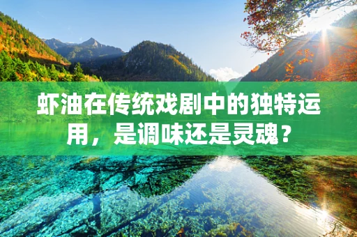 虾油在传统戏剧中的独特运用，是调味还是灵魂？