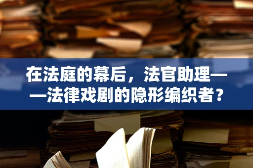 在法庭的幕后，法官助理——法律戏剧的隐形编织者？