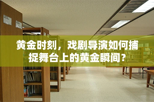 黄金时刻，戏剧导演如何捕捉舞台上的黄金瞬间？