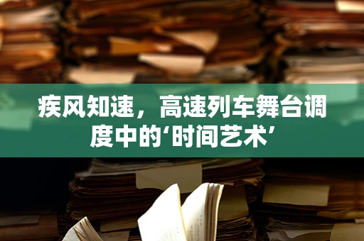 疾风知速，高速列车舞台调度中的‘时间艺术’